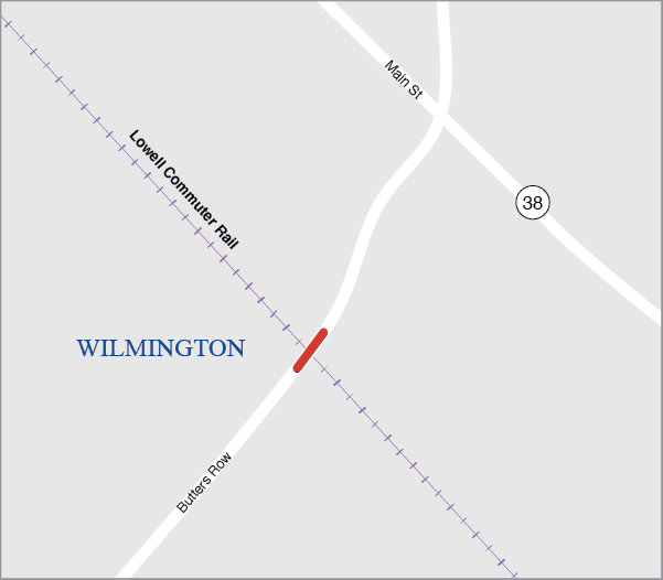 Wilmington: Bridge Replacement, W-38-003, Butters Row over MBTA